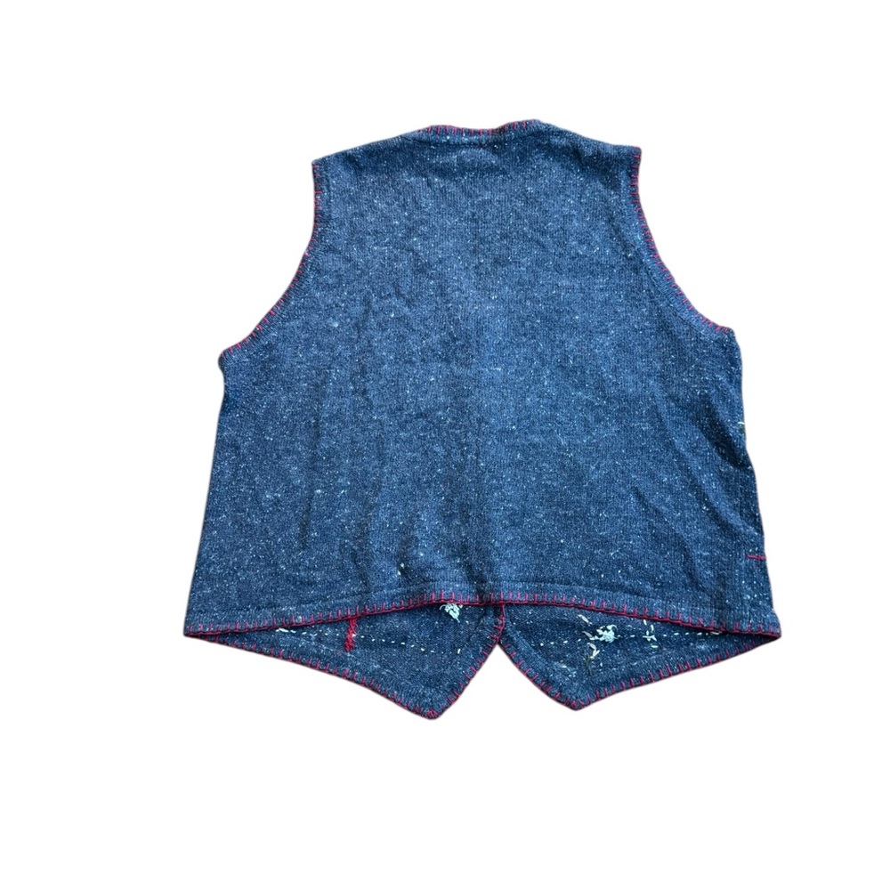 Vintage Victoria Jones Angora Blend Sweater Vest 3X Christmas  Prairie Cottage - Picture 2 of 11